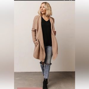 Baltic Born Beige Lapel Cardigan XXL/XXXL